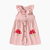 Mushroom Embroidered Plaid Sleeveless Dress