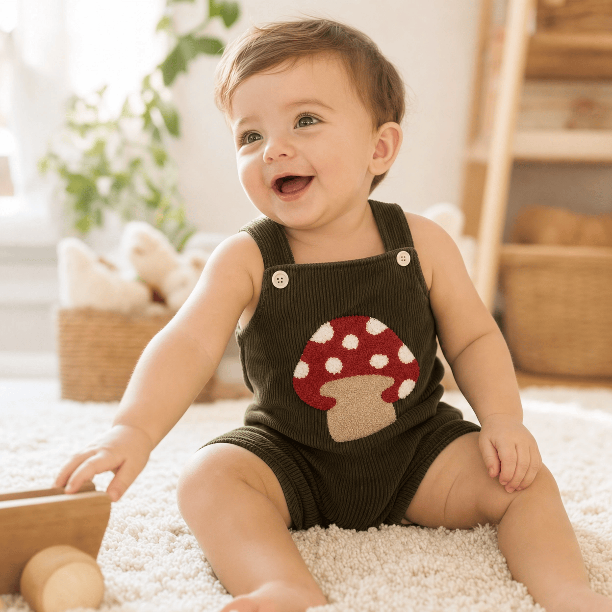 Nature & Fruit Embroidered Summer Romper