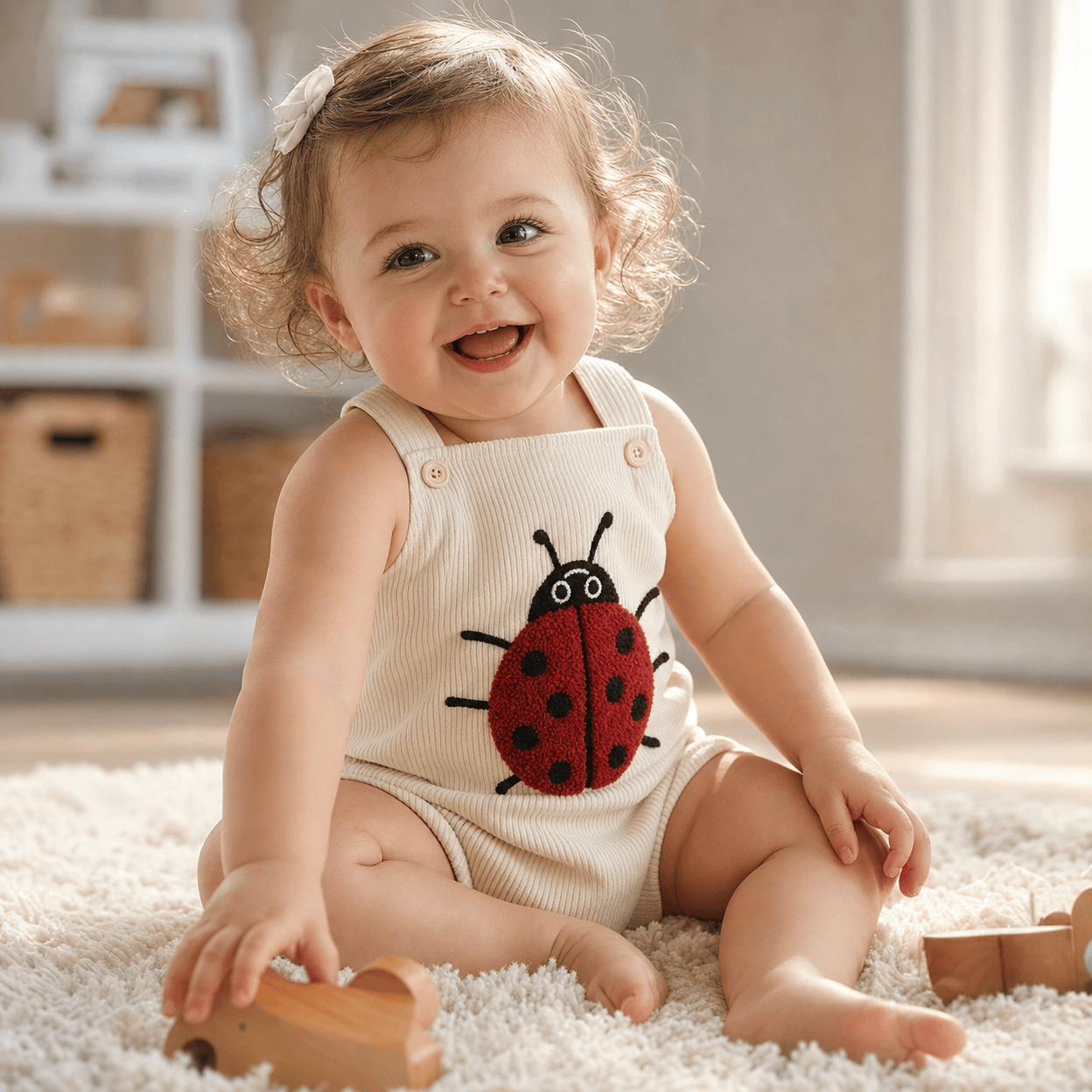Nature & Fruit Embroidered Summer Romper