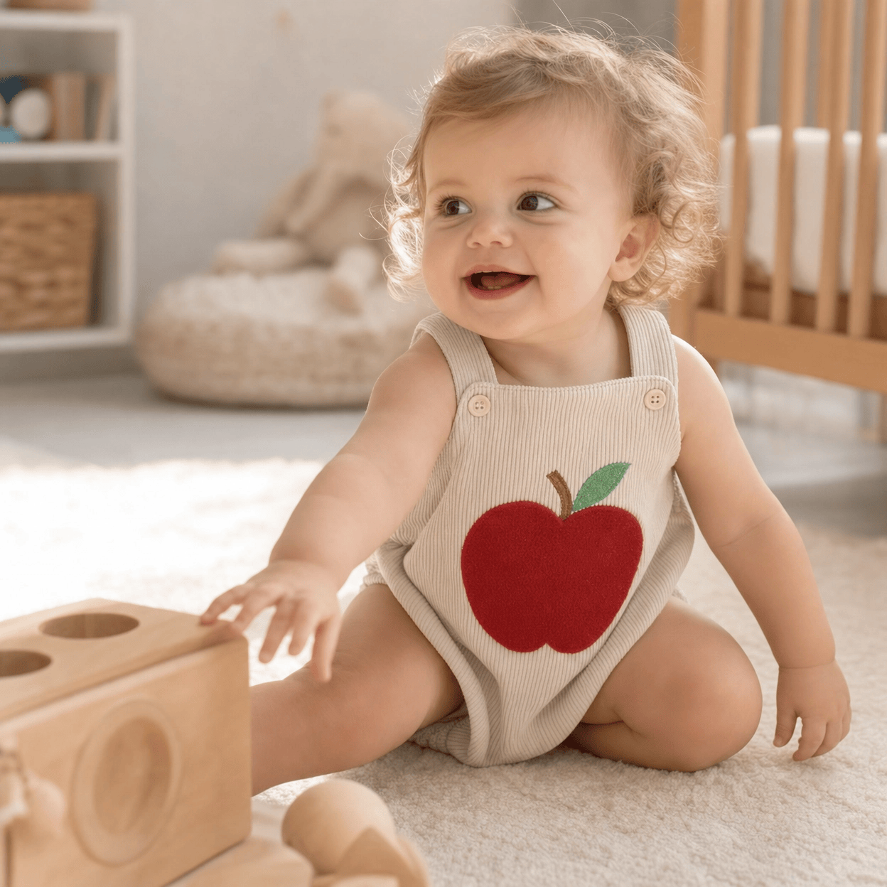 Nature & Fruit Embroidered Summer Romper