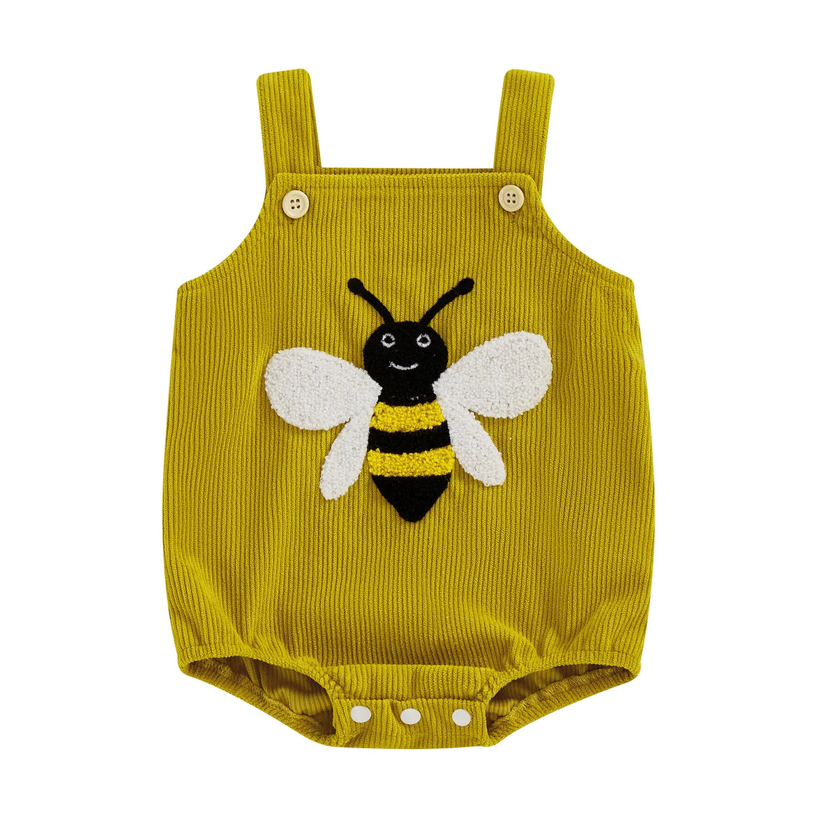 Bee / 0-3M Nature & Fruit Embroidered Summer Romper