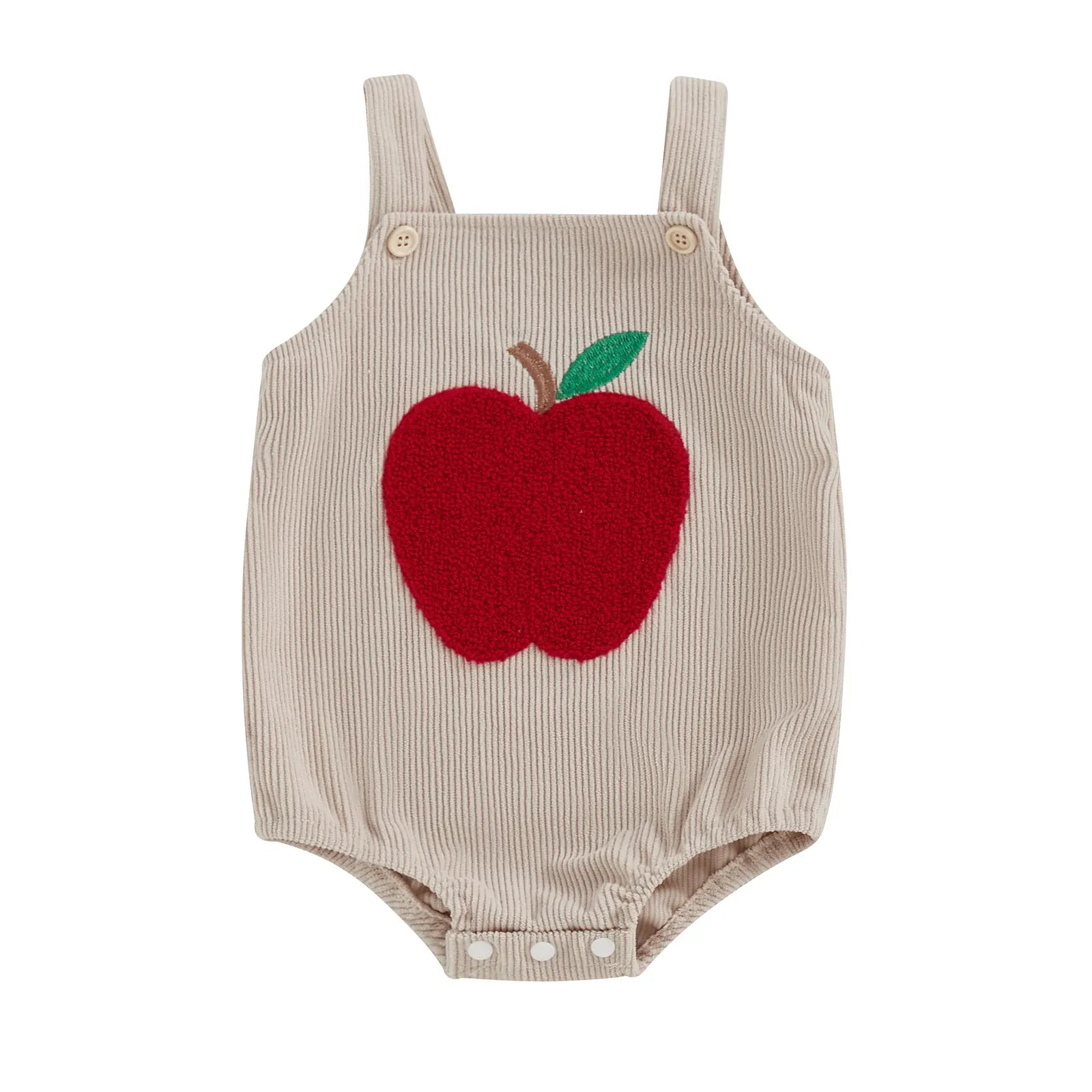 Apple / 0-3M Nature & Fruit Embroidered Summer Romper