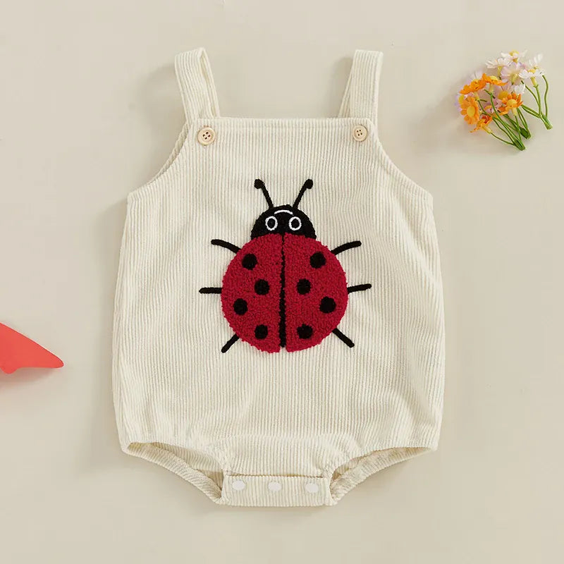 Nature & Fruit Embroidered Summer Romper