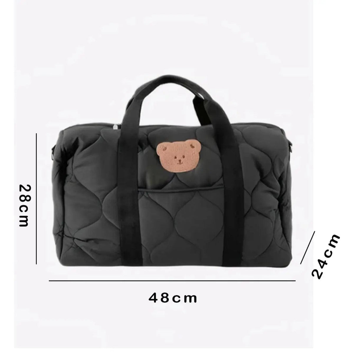 Black New large capacity bear head mommy bag