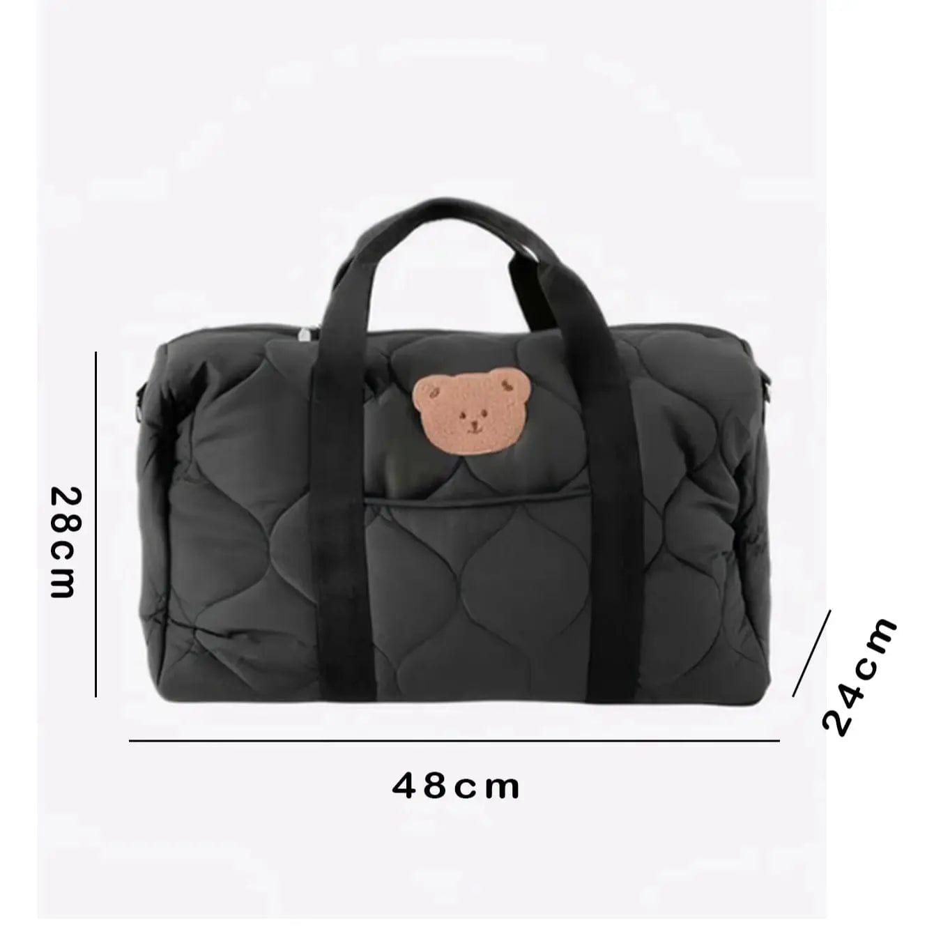 Black New large capacity bear head mommy bag