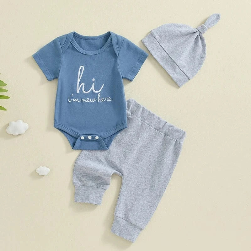 Newborn Baby 3-Piece Outfit Set
