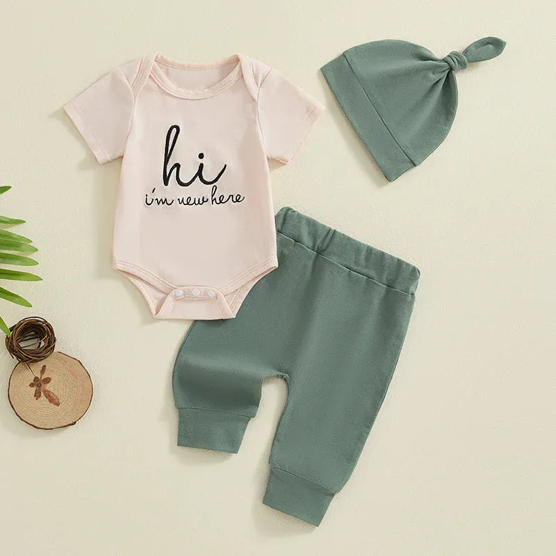 Newborn Baby 3-Piece Outfit Set