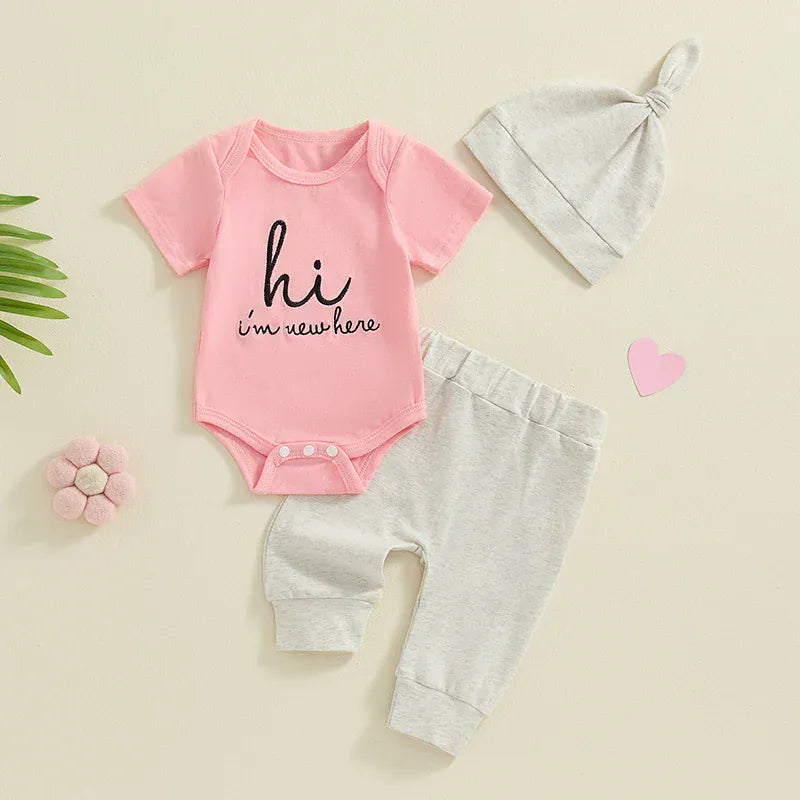 Newborn Baby 3-Piece Outfit Set