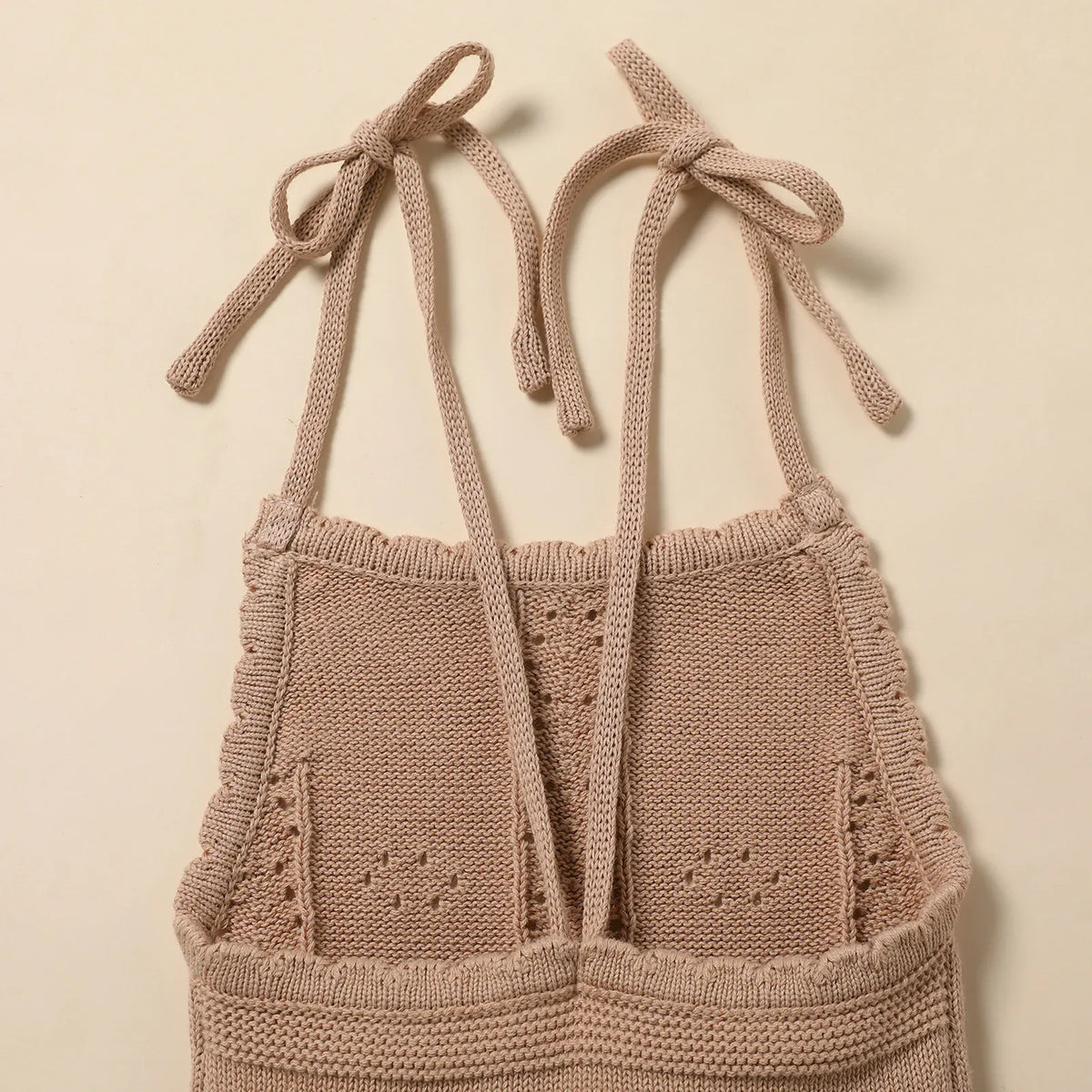 Newborn Baby Girl Sleeveless Knit Bodysuit & Shorts 2-Piece Set