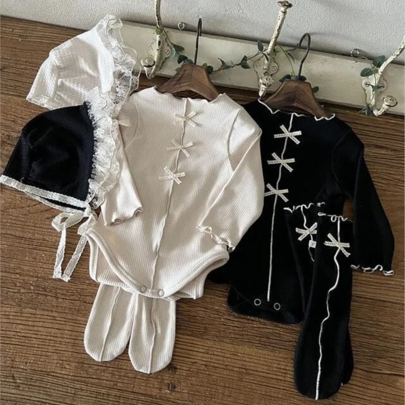 Nordic Cute Bow Romper