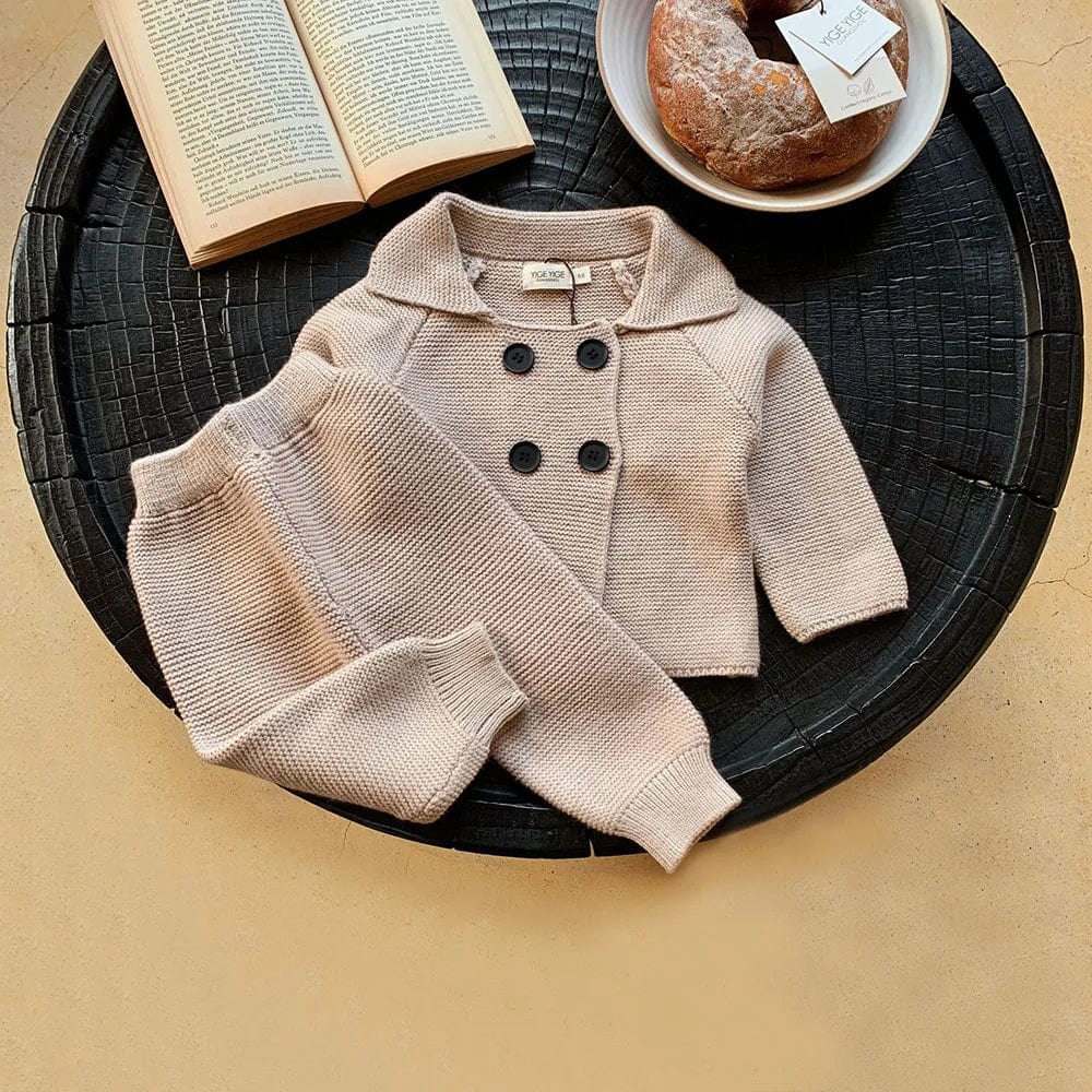 Toddler Knitwear Outfit, Beige 1 / 6-12M