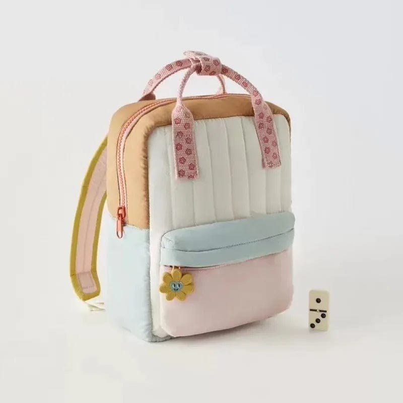 Beige / 27x21x10cm Pastel Floral Print Backpack