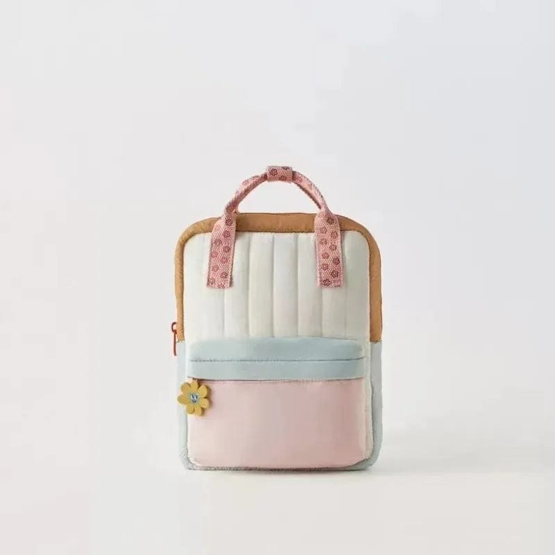 Beige / 27x21x10cm Pastel Floral Print Backpack