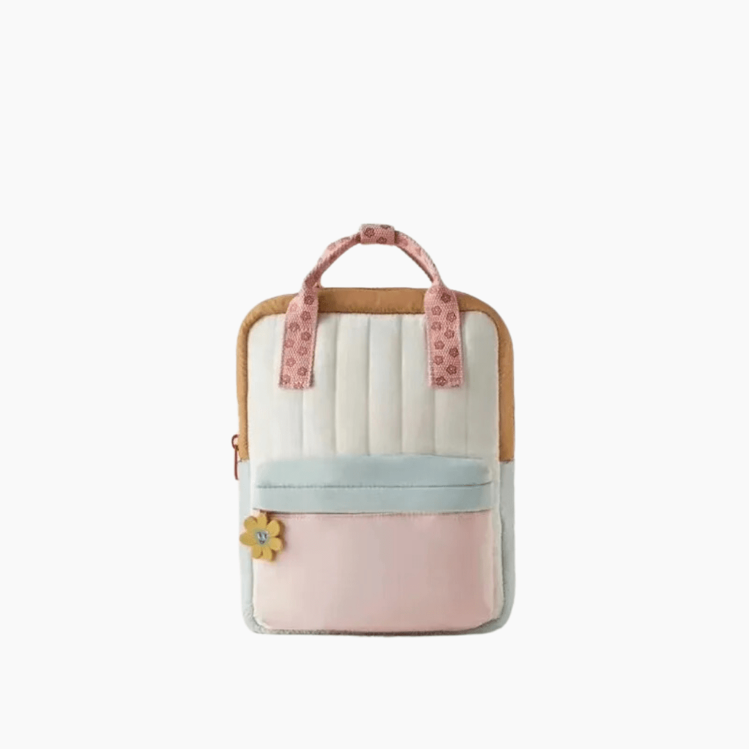 Beige / 27x21x10cm Pastel Floral Print Backpack