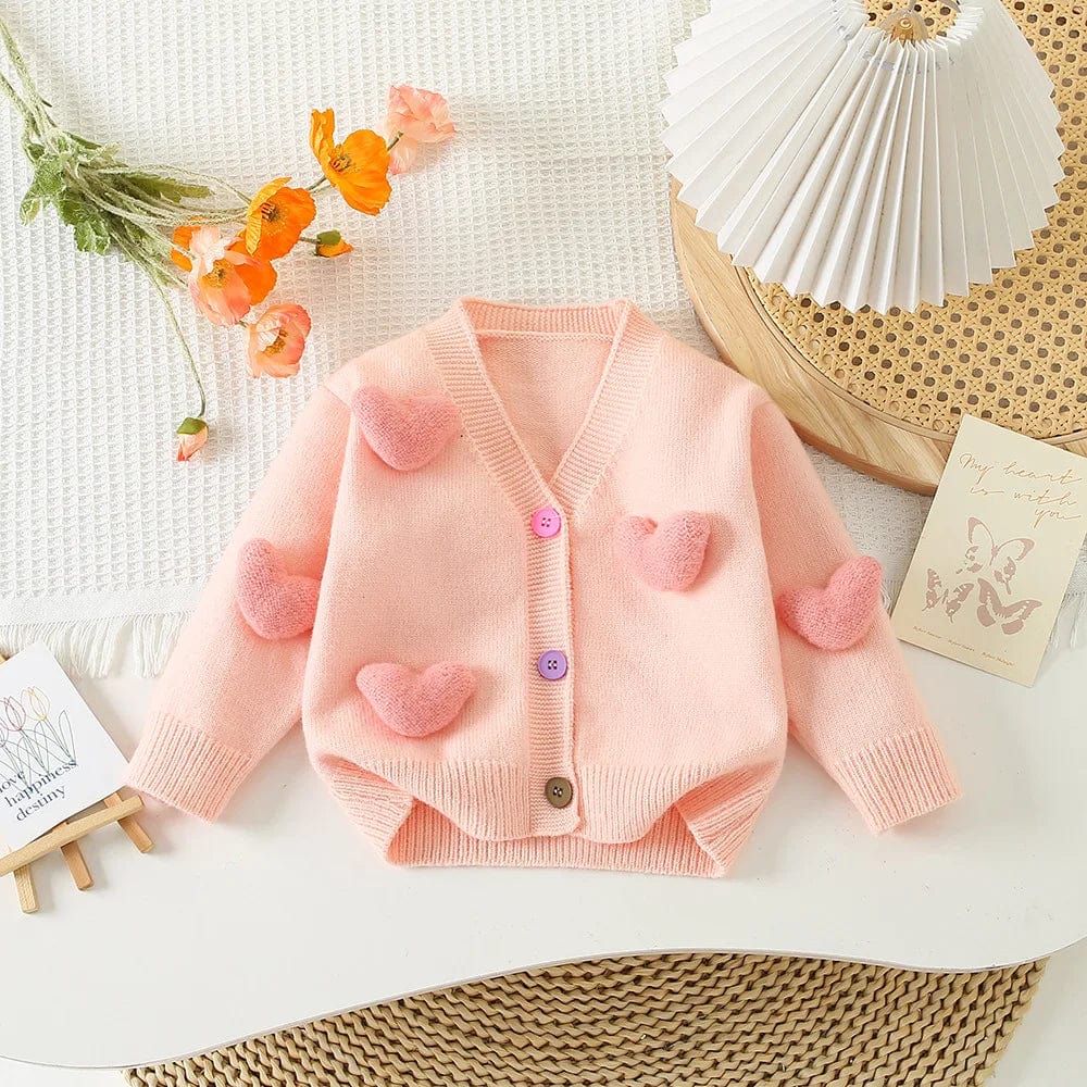 Girl's Clothing Pink Cardigan / 2T Pink Heart Cardigan and Tulle Skirt Set