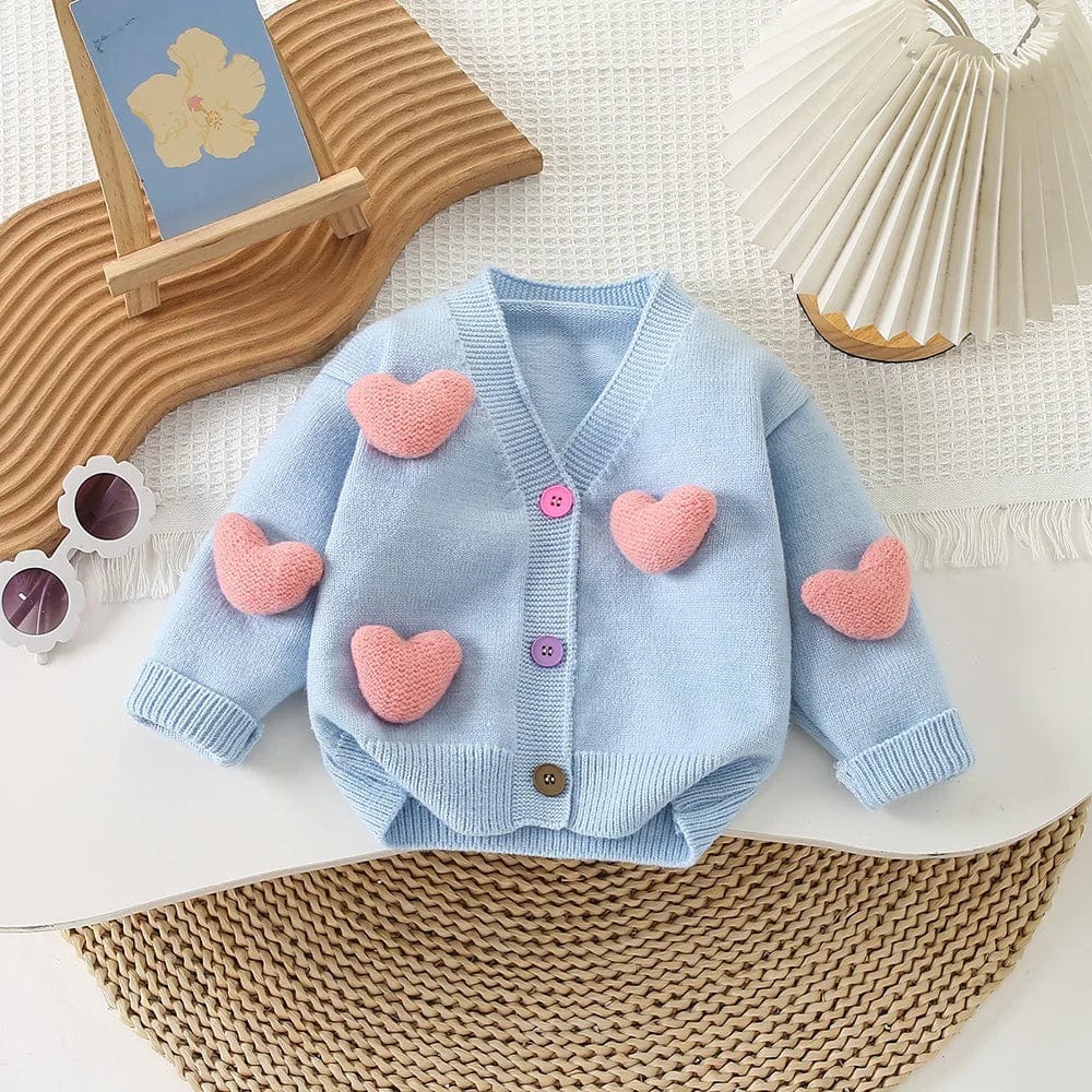 Girl's Clothing Blue Cardigan / 2T Pink Heart Cardigan and Tulle Skirt Set