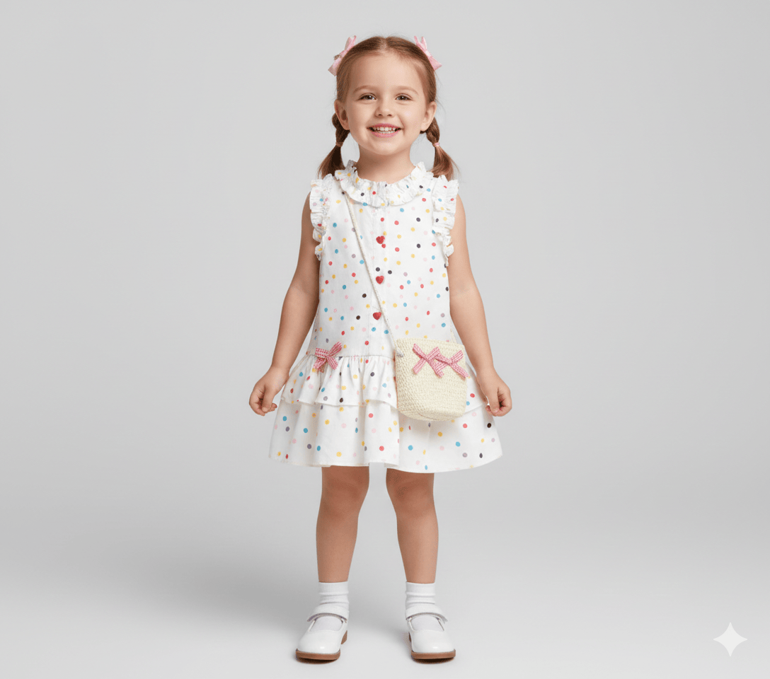 Polka Dot Dress & Matching Bag Set