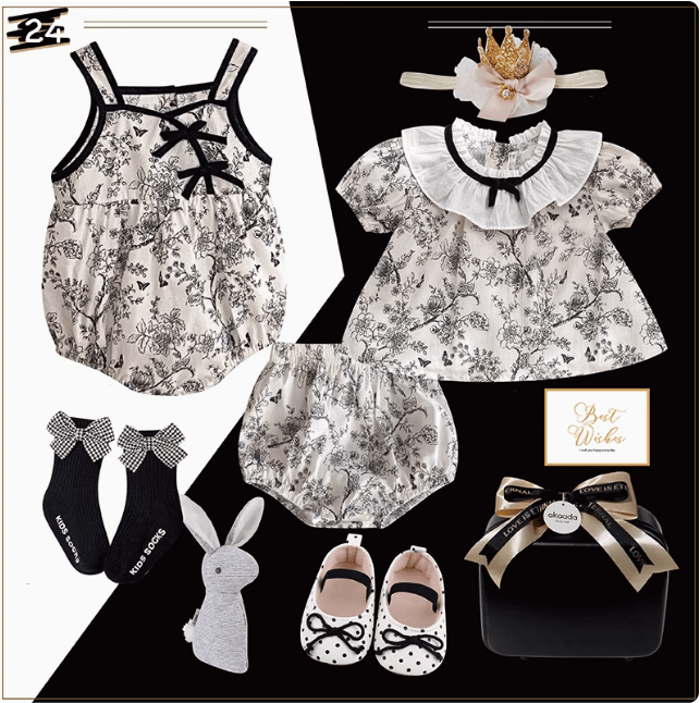 O / 0-3M Polka Dot Princess Baby Gift Set