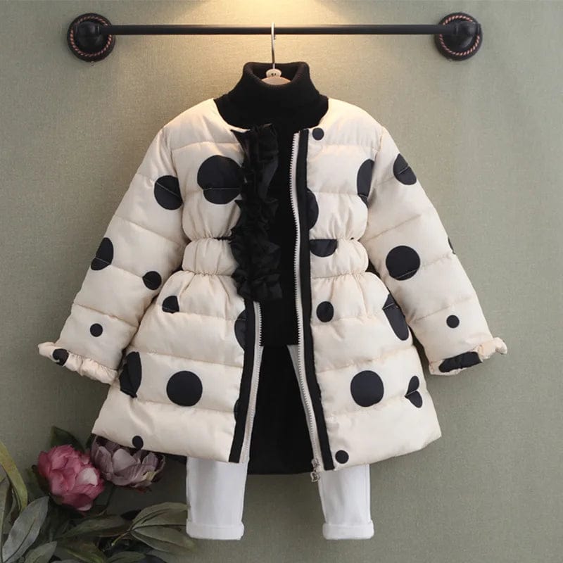 Polka Dot Wadded Coat