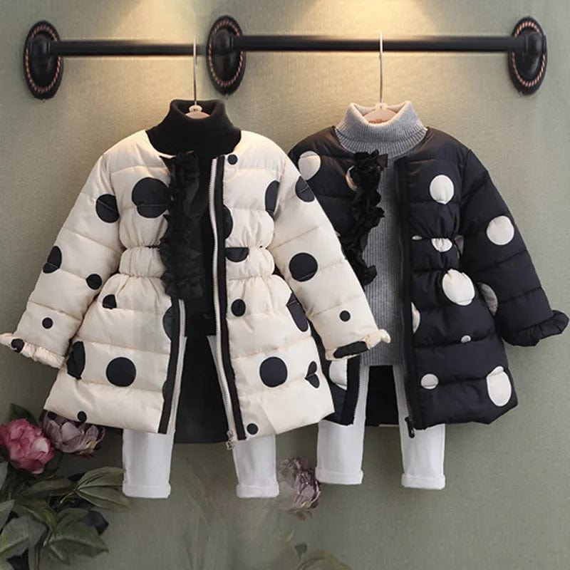 Polka Dot Wadded Coat