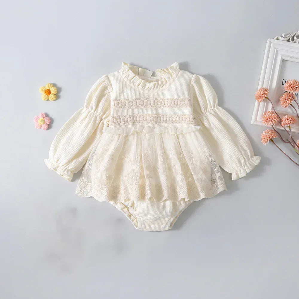 long sleeve / 3-6M Princess Baby Girl Tutu Lace Bodysuit