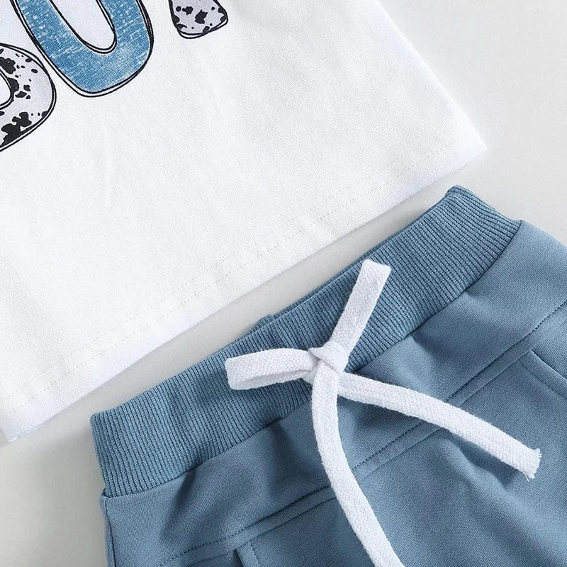 Printed T-Shirt & Casual Shorts Set