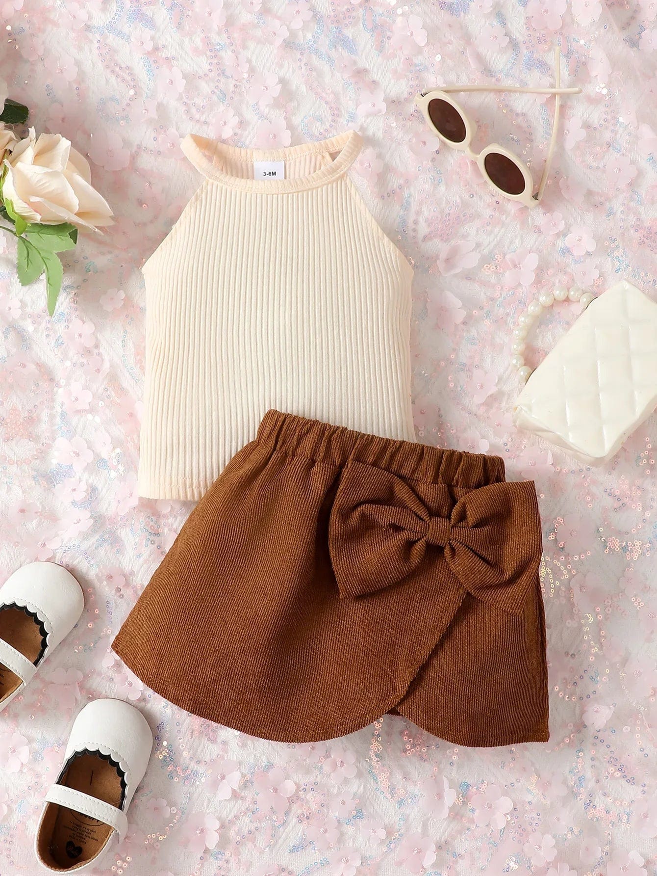 infant summer clothes girl Summer 2 Piece Baby Outfit, Red / 6-9M