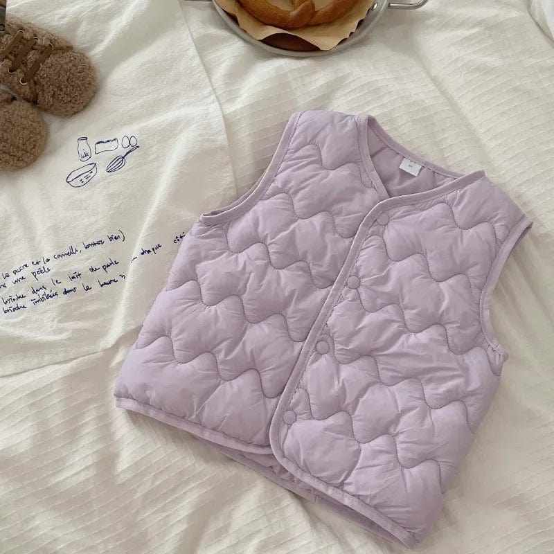 Purple / 4T Quilted Kids Vest