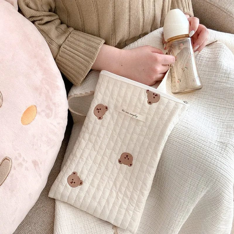 Bear Quilted Mommy Bag