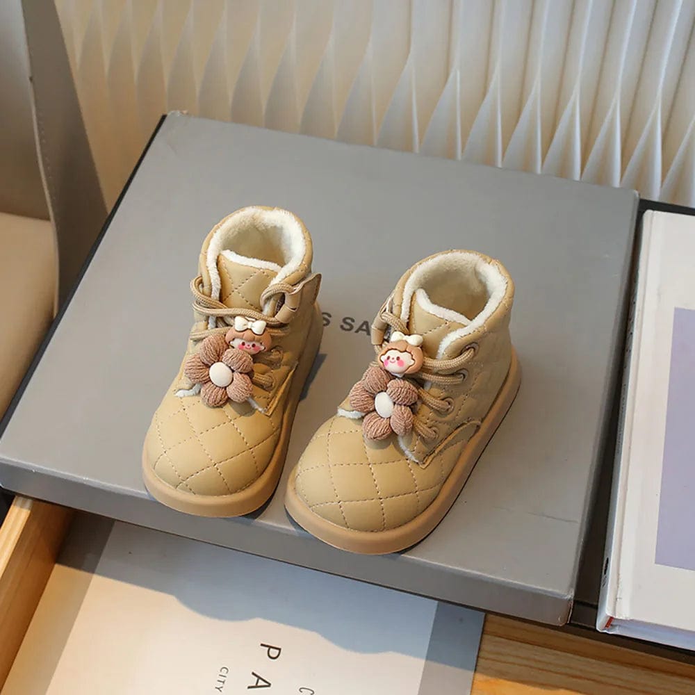 Shoes Khaki / 25 Quilted Winter Baby Boots