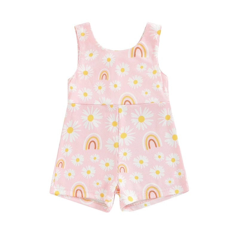 A / 6M Rainbow Print Zipper Rompers Jumpsuits Shorts Pants