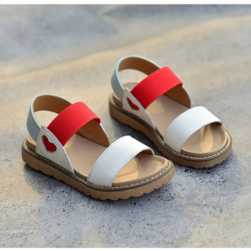 shoes Red / 23 Red Strap Girls Sandals