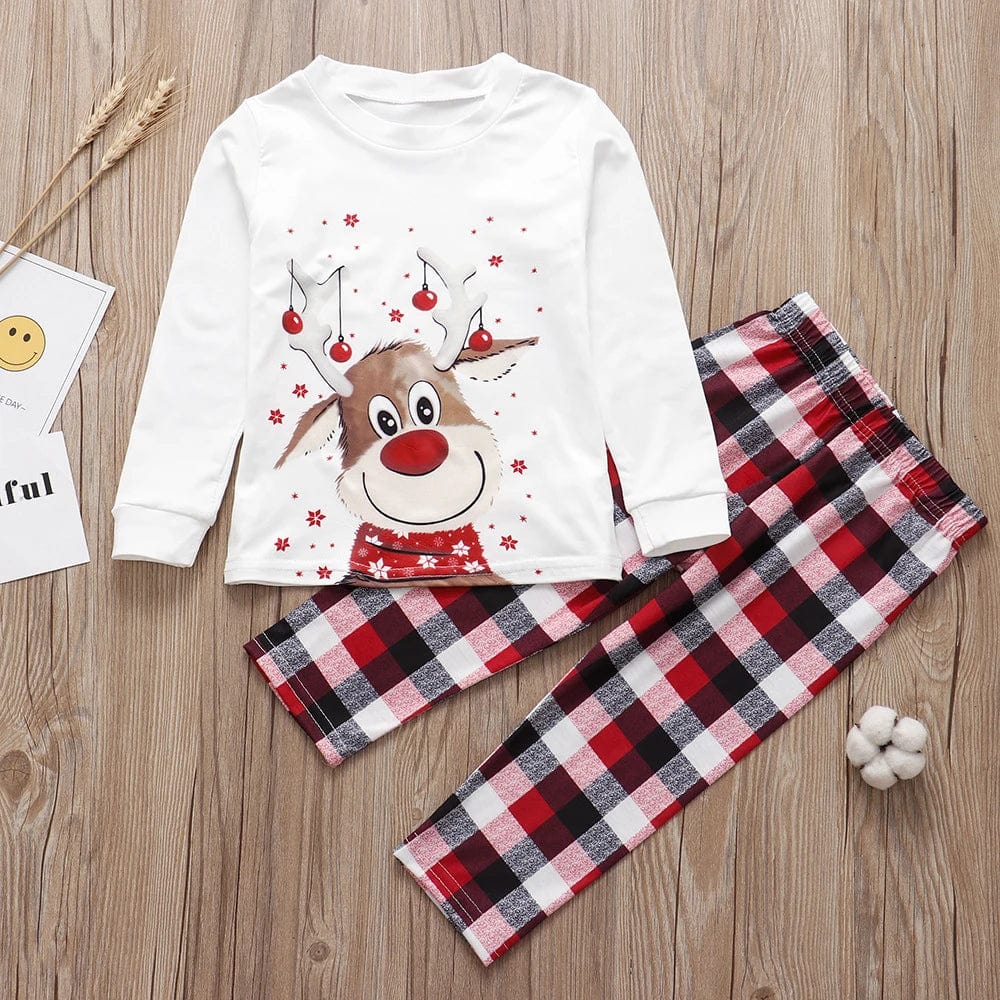 Reindeer Family Matching Christmas Pajamas Set Momorii