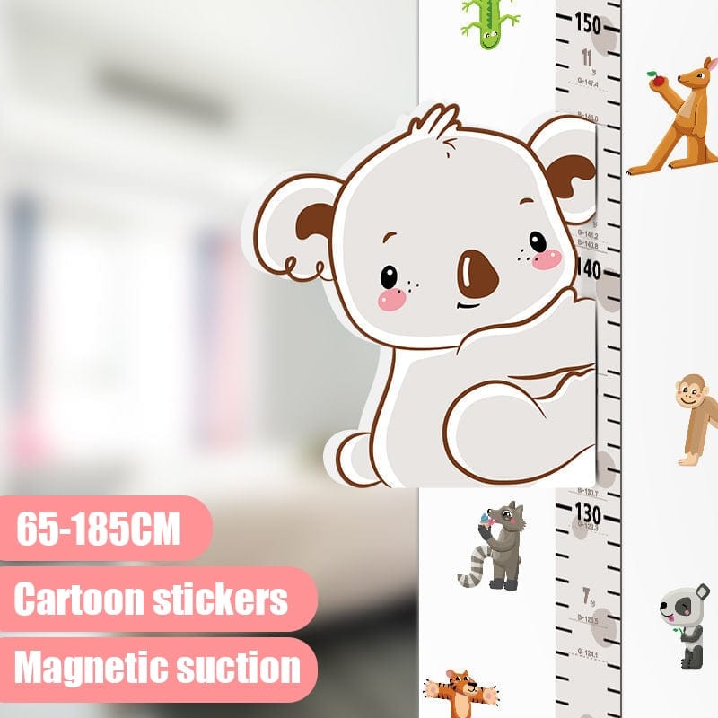 0 Koala / 65-185CM Removable 3d Three-dimensional Cartoon Height Stickers Self-adhesive Children&#39;s Magnetic Suction Baby Height Wall Stickers
