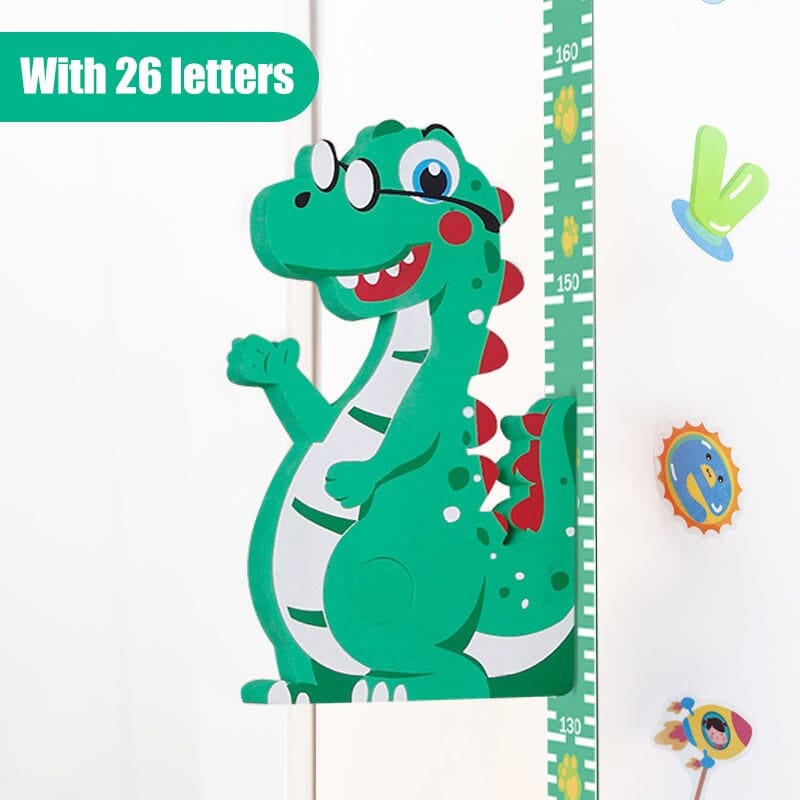 0 Removable 3d Three-dimensional Cartoon Height Stickers Self-adhesive Children's Magnetic Suction Baby Height Wall Stickers