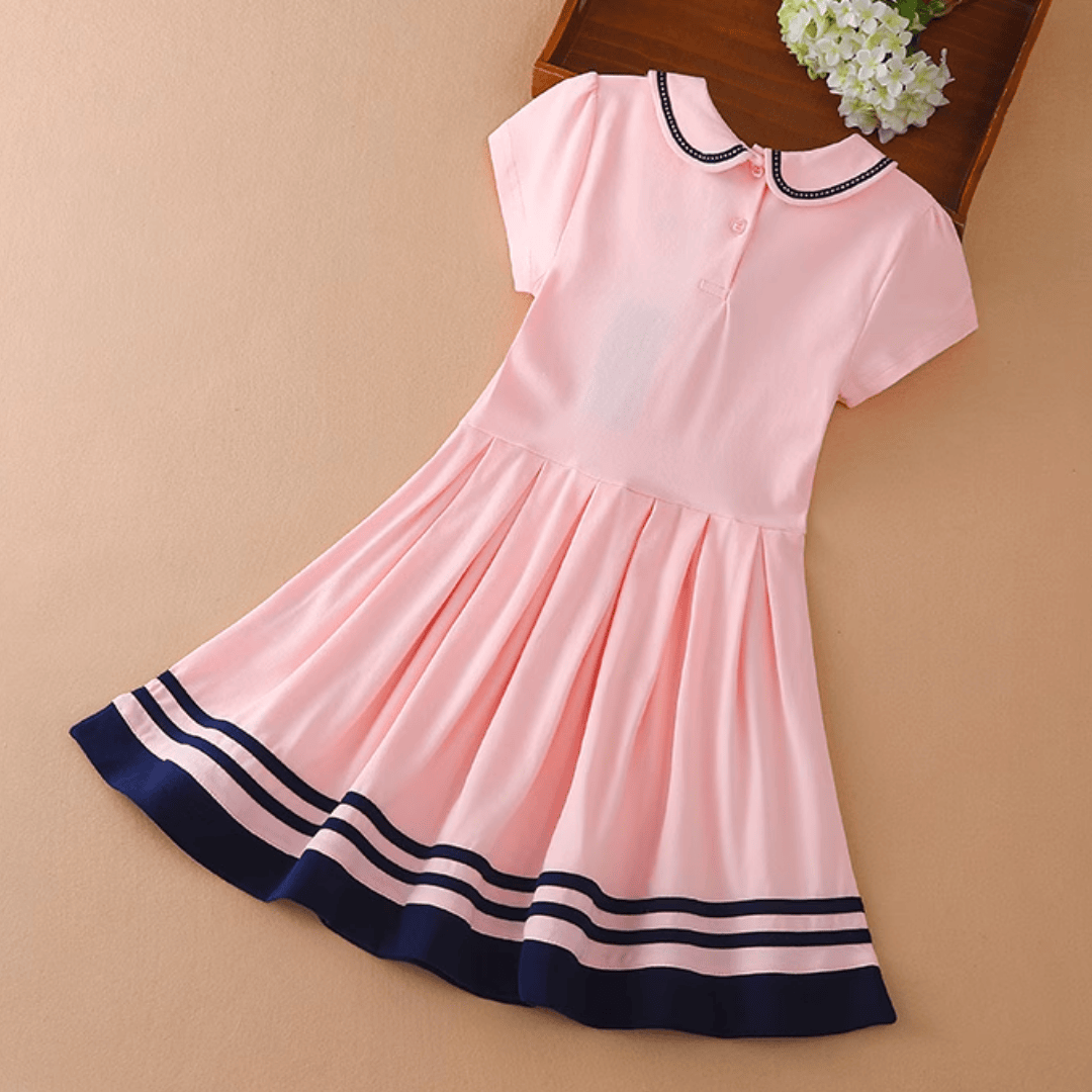 Retro Sailor Collar Girls Dress