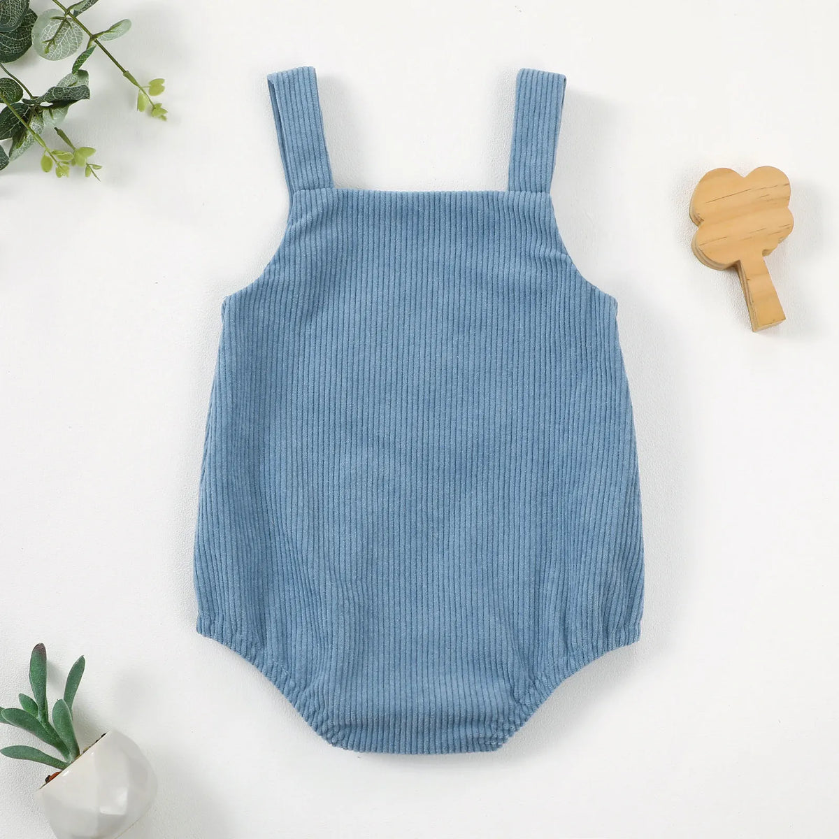 Rocking Horse Embroidered Corduroy Overalls