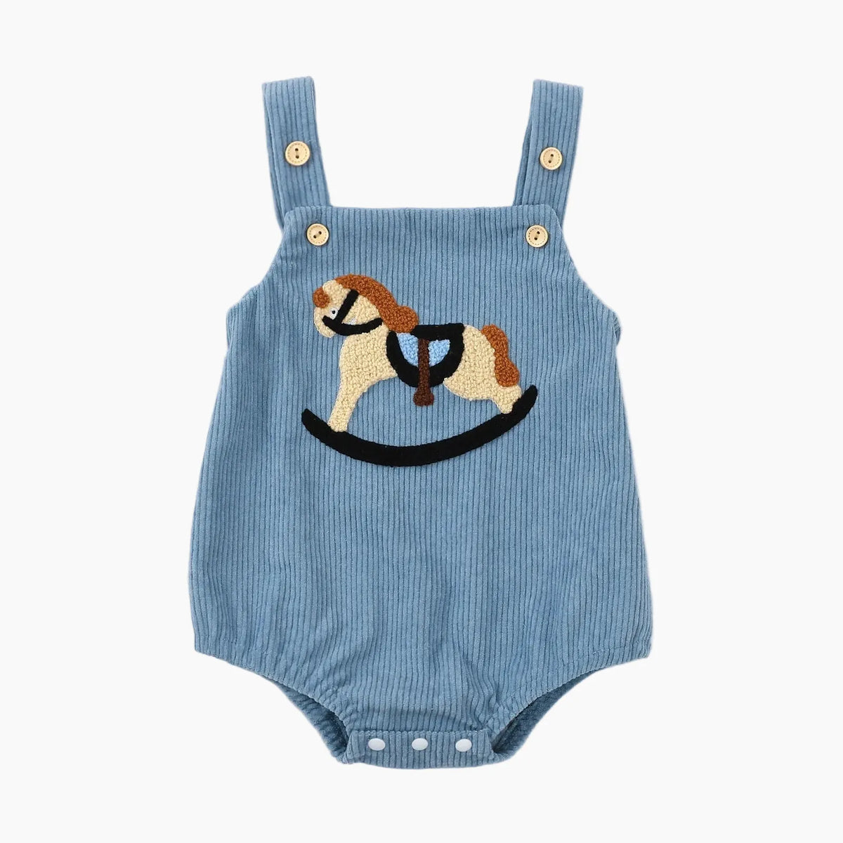 3M Rocking Horse Embroidered Corduroy Overalls