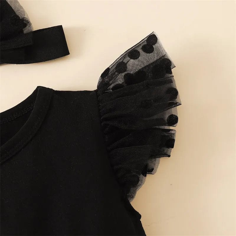 Romper + Headband Fly Sleeve