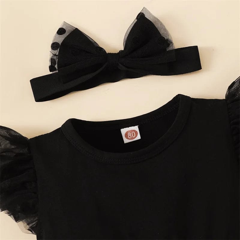 Romper + Headband Fly Sleeve