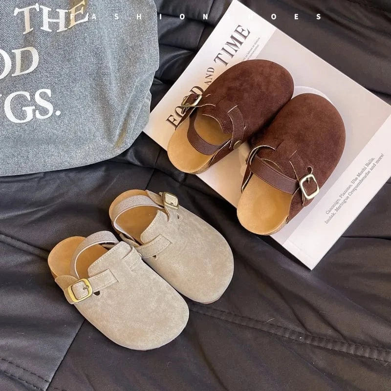 Round Head Half Slippers Lazy Shoes
