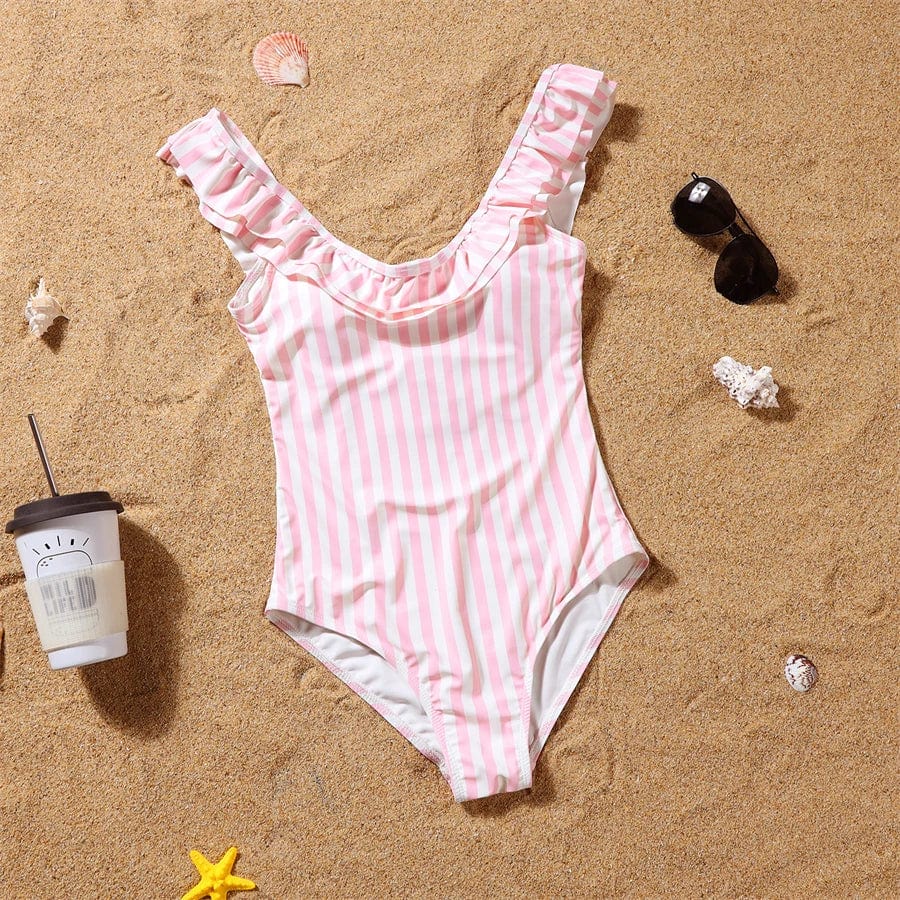 Ruffled Mother Daughter Matching Swimsuits