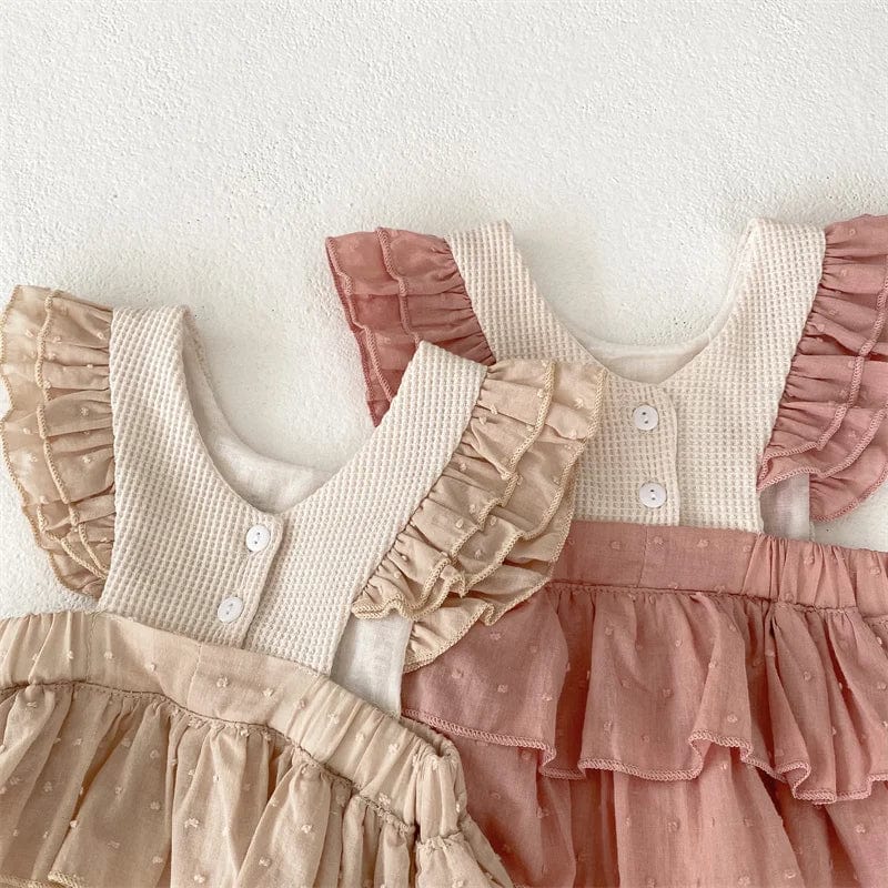 Ruffles Lace Baby Girls Romper