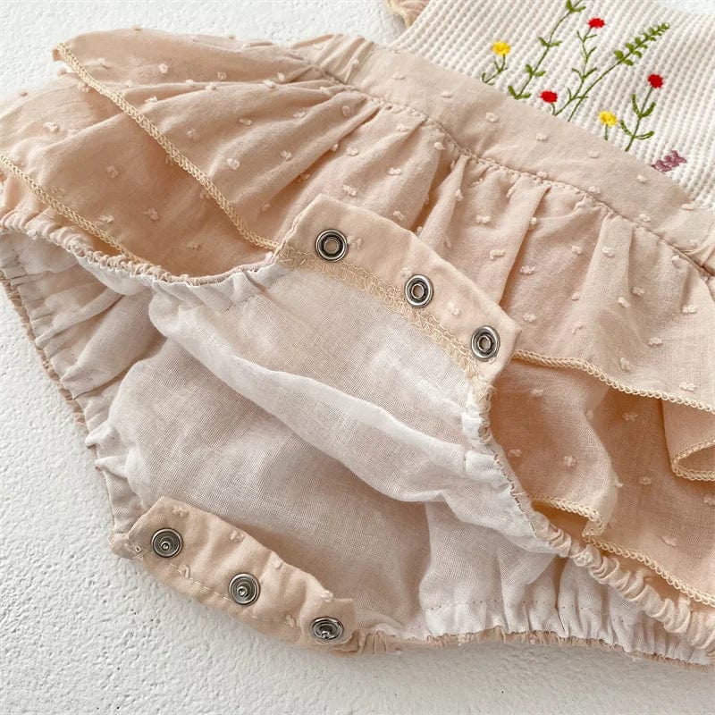 Ruffles Lace Baby Girls Romper