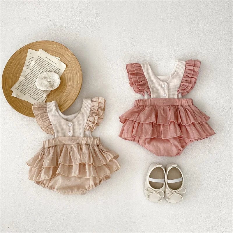 Ruffles Lace Baby Girls Romper