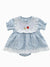 Sky blue / 66cm (0-3M) Short Sleeve Plaid Ruched