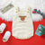 Sleeveless Elk Santa Claus Embroidery Knit Rompers Xmas Party Clothes