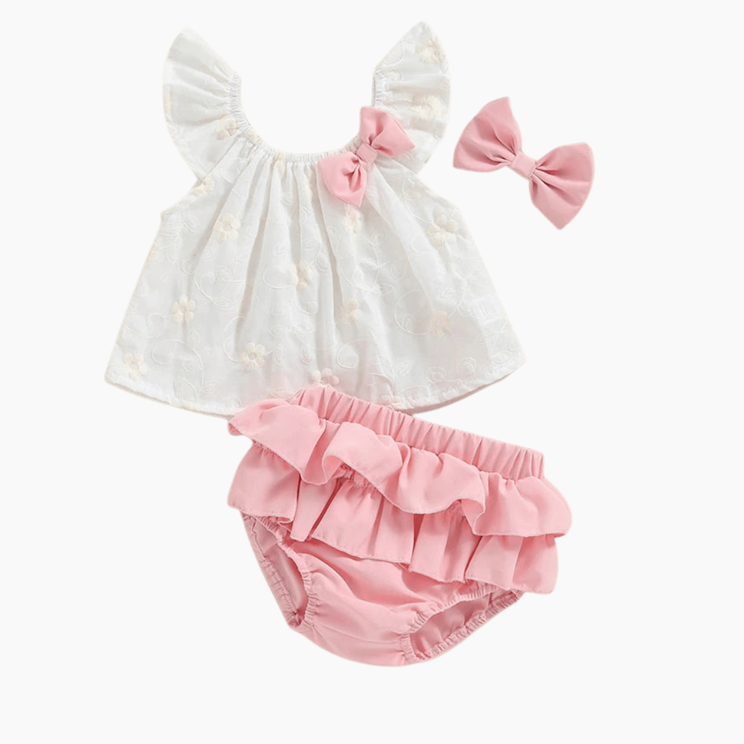 Sleeveless Floral Top and Ruffle Shorts Set