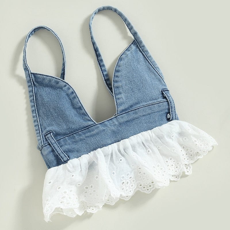 Sleeveless Tie-up Tank Tops + Lace Trim Shorts