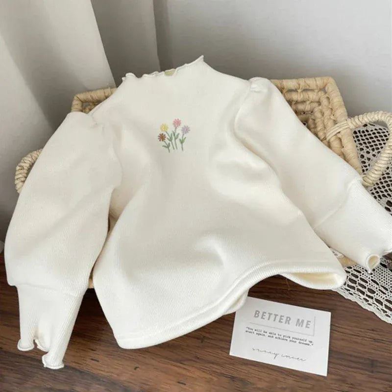 White / 12-18M Soft and Warm Embroidered Top